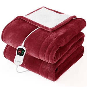 Electric Heated Blanket Twin - 62"x84" Heating Bed Blankets Throw with 10 Hea... - Picture 1 of 9