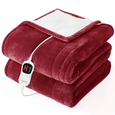Electric Heated Blanket Twin - 62"x84" Heating Bed Blankets Throw with 10 Hea... - Image 1 of 4