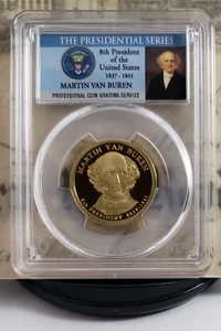 Dólar Serie Presidencial 2008-S - Martin Van Buren - PCGS PR70DCAM - Tops 9277 - Imagen 1 de 6