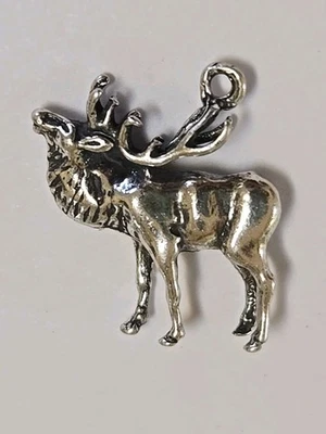 Plata de ley ~ encanto de alce ~ fabuloso estante ~ figura de vida silvestre ~ DE COLECCIÓN Foto 1 de 4