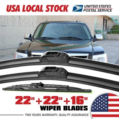 Limpiaparabrisas delantero y trasero PARA Chevrolet Trailblazer EXT 2003-2006 22"&22"&16" Foto 1 de 4