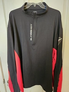 Polaris Slingshot Men's Black Red Long Sleeve Pullover 1/4 Zip, EUC, Size 3XL - Picture 1 of 8