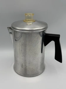 Vintage Foley Aluminium Tragbar 5 Tassen Kaffeekanne Kaffeemaschine Camping Herd USA - Bild 1 von 8