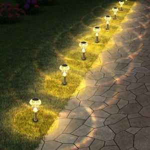 Solar Outdoor Lights, 8 Pack Waterproof Mushroom 8 Pack, Warm White - Picture 1 of 7