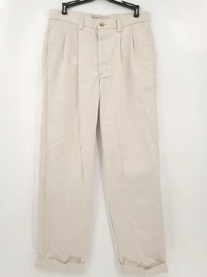 Old Navy Chino Pants Mens 31x30 Ivory Skinny Khakis 100% Cotton Pleated - Image 1 of 4