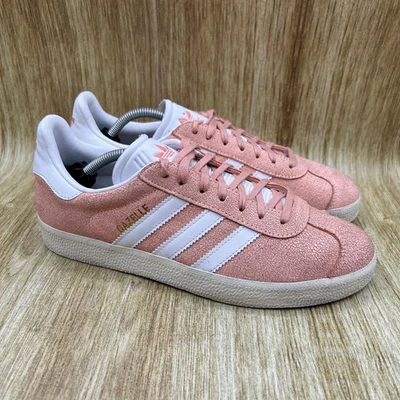 Adidas Gazelle Mujer Talla 8.5 Gamuza Tenis 'Naranja Claro' Blanco Zapatos AQ0904 Foto 1 de 4