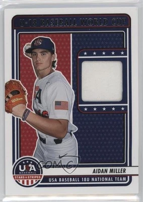 2023 Panini USA Baseball Stars & Stripes U-18 World Cup Materials Aidan Miller - Image 1 of 2