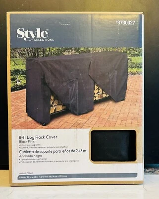 Cubierta para estante de troncos Style Selections de 8 pies negra 3730327 2 paneles de acceso frontal #34441 Foto 1 de 3