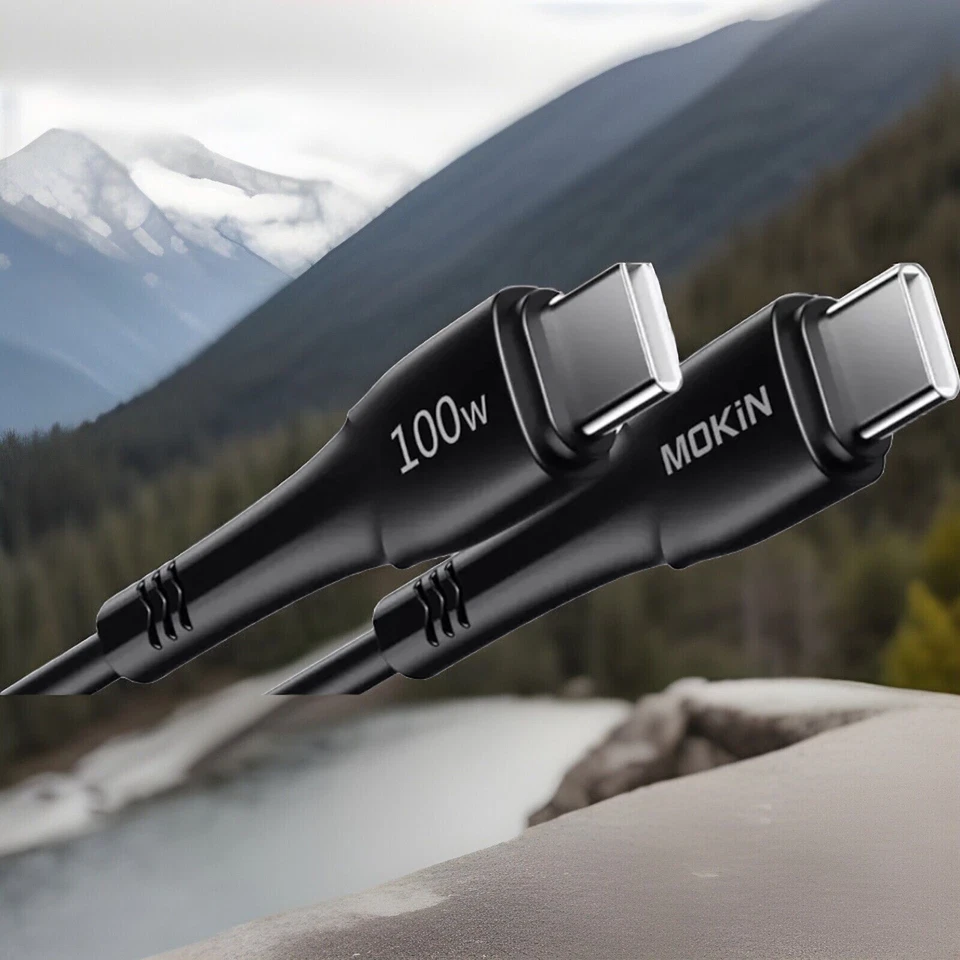 MOKIN 100W FAST charging & data cable - 4 ft, USB-C to USB-C. - Image 1 of 1