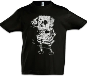 Sponge Rob Kids Boys T-Shirt Fun Halloween The Zombie Bob Walking Brains Dead - Picture 1 of 1