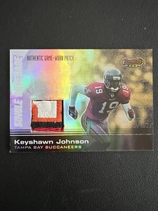 2003 Bowman Best Keyshawn Johnson GAME USED jersey patch /100 Tampa Buccaneers   - Picture 1 of 2