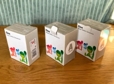 Alessi Cico Egg Cup ASG23 AZ Set of 3 EMPTY BOXES only - Image 1 of 3