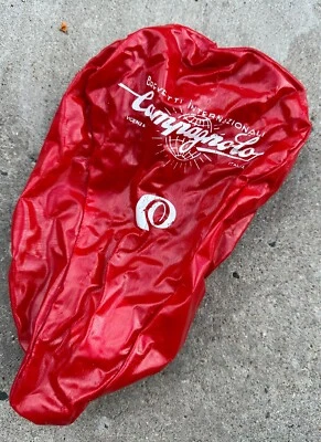 ¡Cubierta de asiento roja Campagnolo para bicicleta de carretera nueva de colección! Foto 1 de 4