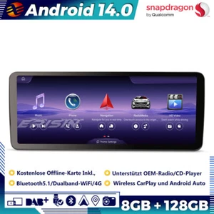Qualcomm 8GB+128G Android 14 Autoradio GPS DSP Mercedes C/GLC/V Klasse W205 X253 - Bild 1 von 21
