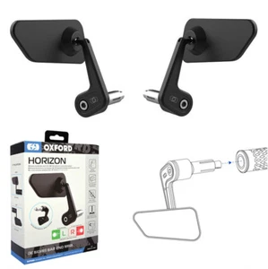 Oxford Horizon Motorcycle Bar End Mirror Right Left Universal Motorbike Mirror - Picture 1 of 7