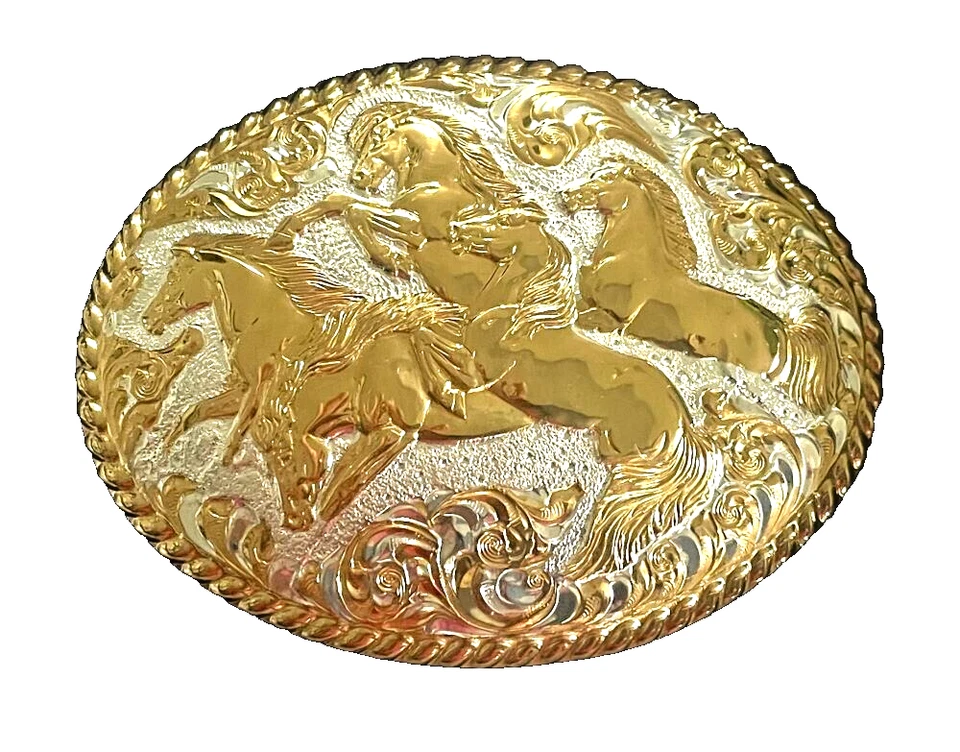 HEBILLA DE CINTURÓN OCCIDENTAL CRUMRINE WILD HORSES Foto 1 de 1