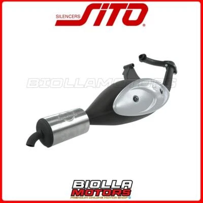 0572 MARMITTA SCARICO SITO PIAGGIO ZIP SP 50 1996 - 2004 STEEL EURO 1 2T - Immagine 1 di 4