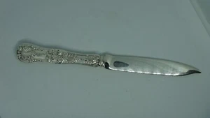 ANTIQUE TIFFANY & CO "ENGLISH KING" ALL STERLING SILVER 7" KNIFE FRUIT KNIFE - Picture 1 of 6