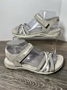Merrell Women's Terran 3 Cush Lattice Strappy Sandal “Moon” Tan Color Size 8 - Picture 1 of 16