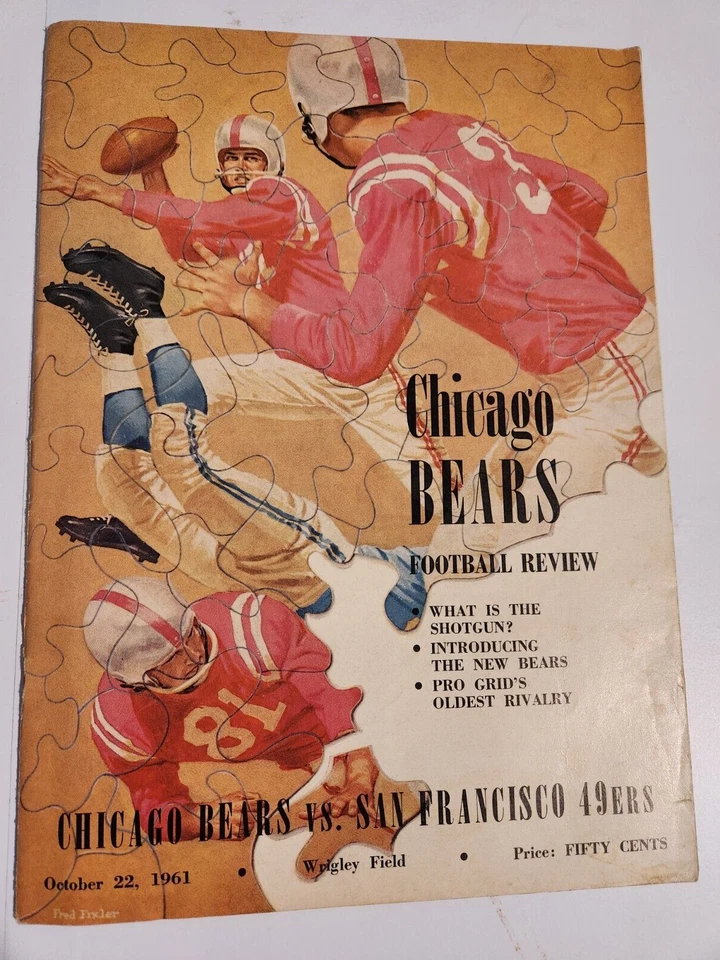 1961 Vintage Chicago Bears Vs. San Francisco 49ers Program Oct. 22, 1961 - Image 1 of 1