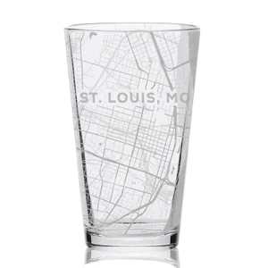 SAINT LOUIS, MO Laser Engraved Pint Glass - Picture 1 of 5
