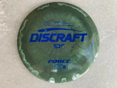 Discraft 5X McBeth ESP Force-Swirly Green Corona Halo w Blue Stamp - Image 1 of 4