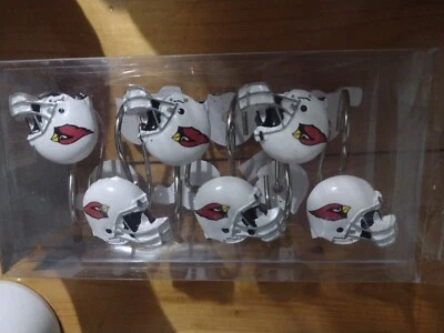 Arizona Cardinals anéis de cortina de chuveiro licenciados pela NFL, conjunto de 12, novo em folha - Imagem 1 de 3