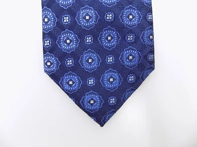Мужской магазин в Bloomingdale's цветочный медальон шелк синий галстук рекомендуемая розничная цена производителя $59 - Изображение 1 из 3