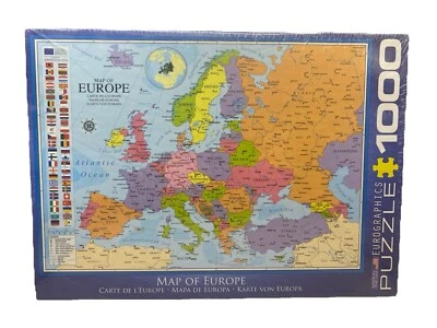 Eurographics • Map of Europe Puzzle • 1000-Piece • New / Sealed - Image 1 of 4