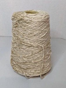 Silk City Fibers Rayon Cone Yarn Chenille Luxury 1300 YPP Cone SAND 1lb 0.7oz - Picture 1 of 4