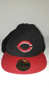 Cincinnati Reds New Era eng anliegende Mütze Winterklappe Größe 7 3/4 Cooperstown Kollektion - Bild 1 von 7