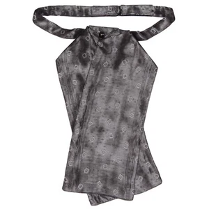 9598W cravatta ascot uomo MESSORI grey silk ascot tie fixed knot men - Bild 1 von 4