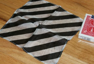 Striped Hanky Black/White (9 inch) -- for T.Tip or color change routine TMGS - Picture 1 of 1