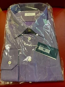 ETON Herren Hemd Men's Shirt Langer Arm Gr. 50 Neu Purple - Bild 1 von 2