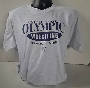 USA OLYMPIC TRAINING CENTER Wresting L Short SLEEVE HANES BEEFY T 42-44 - Picture 1 of 14