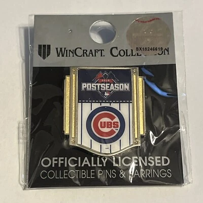 New 2015 Chicago Cubs Postseason WinCraft Lapel Pin - MLB Officially Licensed - Image 1 of 2