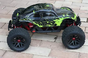 Custom Buggy Body Muddy Green Black Shell for ARRMA 1/8 Nero 6S BLX Beetle - Picture 1 of 6