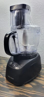 Black and Decker Food Processor FP2500B Base Top Pusher Black Tested Working - Image 1 of 4