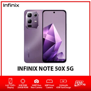 Infinix Note 50X 5G Dual SIM Unlocked Android Mobile Phone AU - Purple/8GB+256GB - Picture 1 of 6