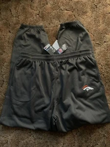 Denver Broncos Sweatpants Mens 3XLT Gray Drawstring New Majestic - Picture 1 of 10