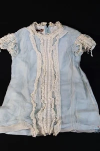 Vintage ELENA DIRAN ORIGINAL Blue DRESS Girl Size 6 Child Organdy, Lace Clothing - Picture 1 of 15