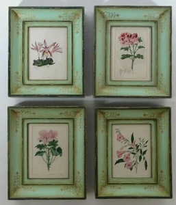Rare flower print set, antique flower prints, artisan frame rare divine - Picture 1 of 12