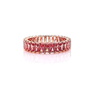 New 100% SWAROVSKI 5648289 Rose Gold Pink Gems Matrix Cocktail Ring 9 60 - Picture 1 of 5