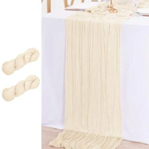 2 Pack Cheesecloth Table Runner Bulk 13.3ft Gauze Table Runner 35 × 160 Inch ... - Picture 1 of 5