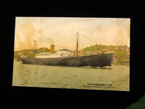 Baltimore mail line postcard Cuba International club Norfolk Havre Hamburg A1-81 - Picture 1 of 2