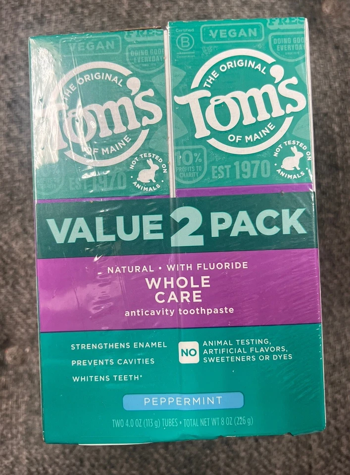 Tom's of Maine 全效护理天然牙膏薄荷 4 盎司每包超值 — 第 1/1 张图片