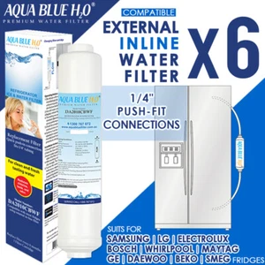 6X External In Line Fridge Water Filter Suits DA29-10105J/1450970/4378411/DD7098 - Picture 1 of 6
