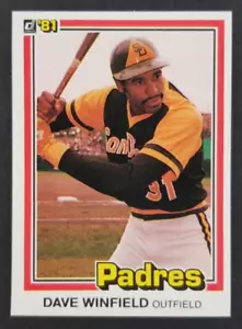 Carta Baseball Dave Winfield 1981 Donruss #364 (NM) - Foto 1 di 2