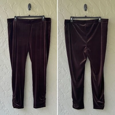 Chico's Zenergy Retreat Mujer Talla 4 Marrón XXL / 2XL Terciopelo Leggings Pantalones Nuevos con Etiquetas Foto 1 de 4