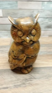 Vintage Alberta Mold Inc Alberta's Keramik gehörnte Eule Boho 70er Künstler signiert - Bild 1 von 10